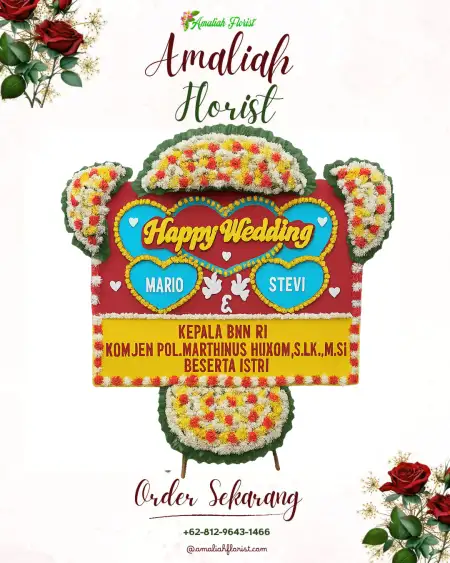 Papan Bunga Pernikahan Katulisan
